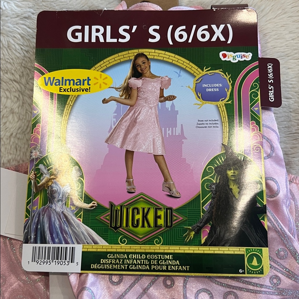 Wicked Glinda Costume for Girls Pink Glinda Costume Dress S (6/6X) M 7/8